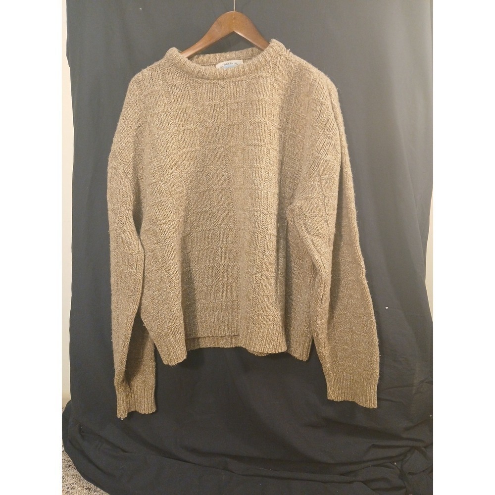 Royal North Mills Sweater Mens Large Long Sleeve Vintage Made USA Wool Blend